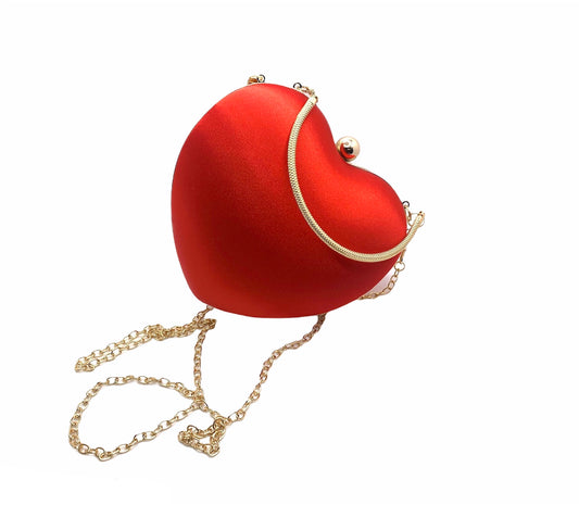 Heart-Shaped Satin Bag